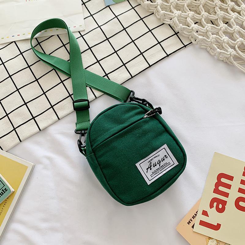 Mini Canvas Messenger Bag Women's 2025 New Korean Version Ins Japanese Cute Shoulder Bag Change Hand Bag