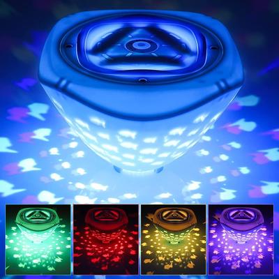 Φωτιστικό RGB για Μπανιέρα, Πλωτό Φωτιστικό Πισίνας με Σχέδιο Ψαριών, Αδιάβροχο IP67, Φωτιστικό Μπάνιου, Παιχνίδι Μπάνιου για Μπάνιο, Πισίνα, Συντριβάνι,