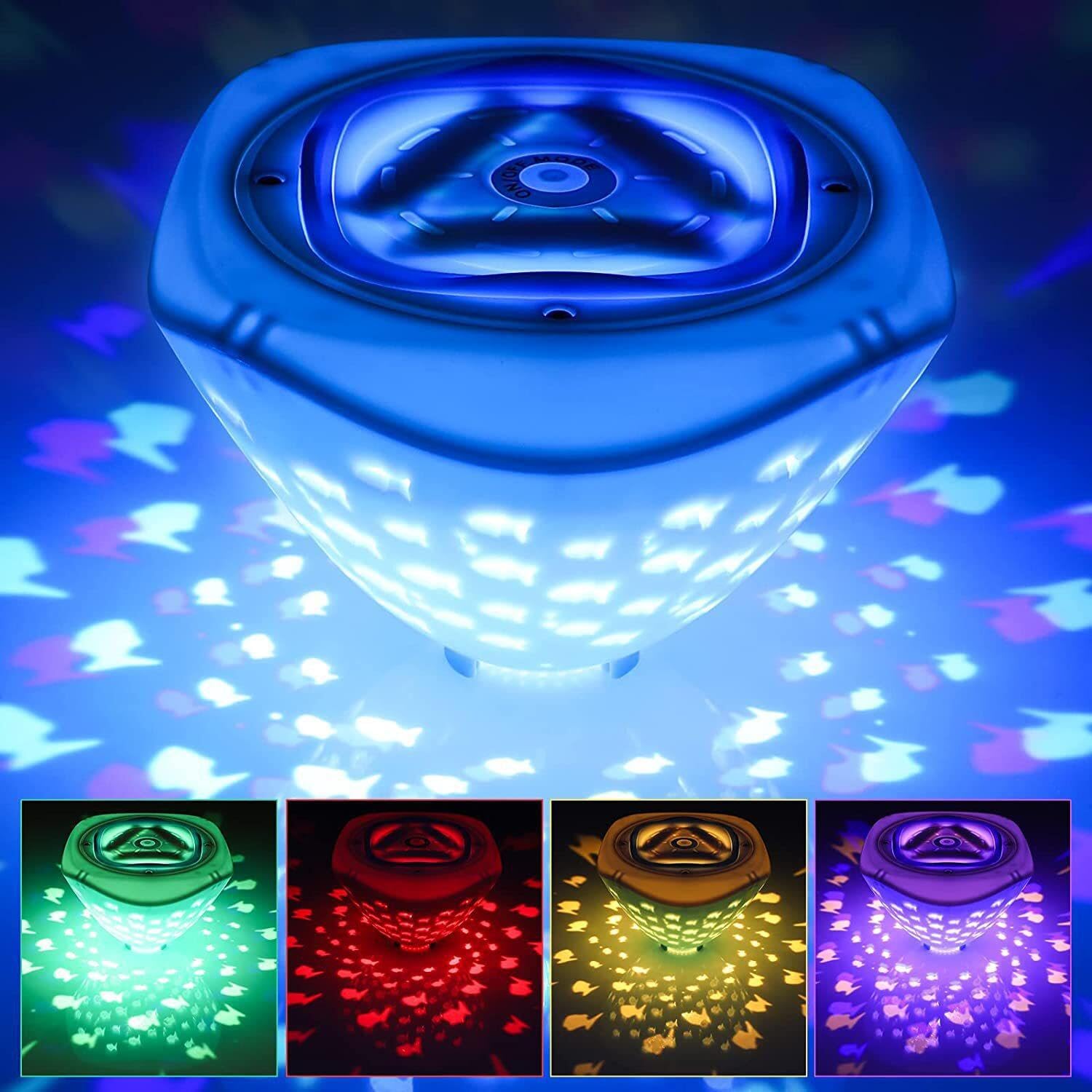

Underwater Light Bathtub RGB Floating Pool Light Floating Fish Pattern IP67 Waterproof Bath Light Bath Toy Bathroom Swimming Pool Fountain Pool Bath