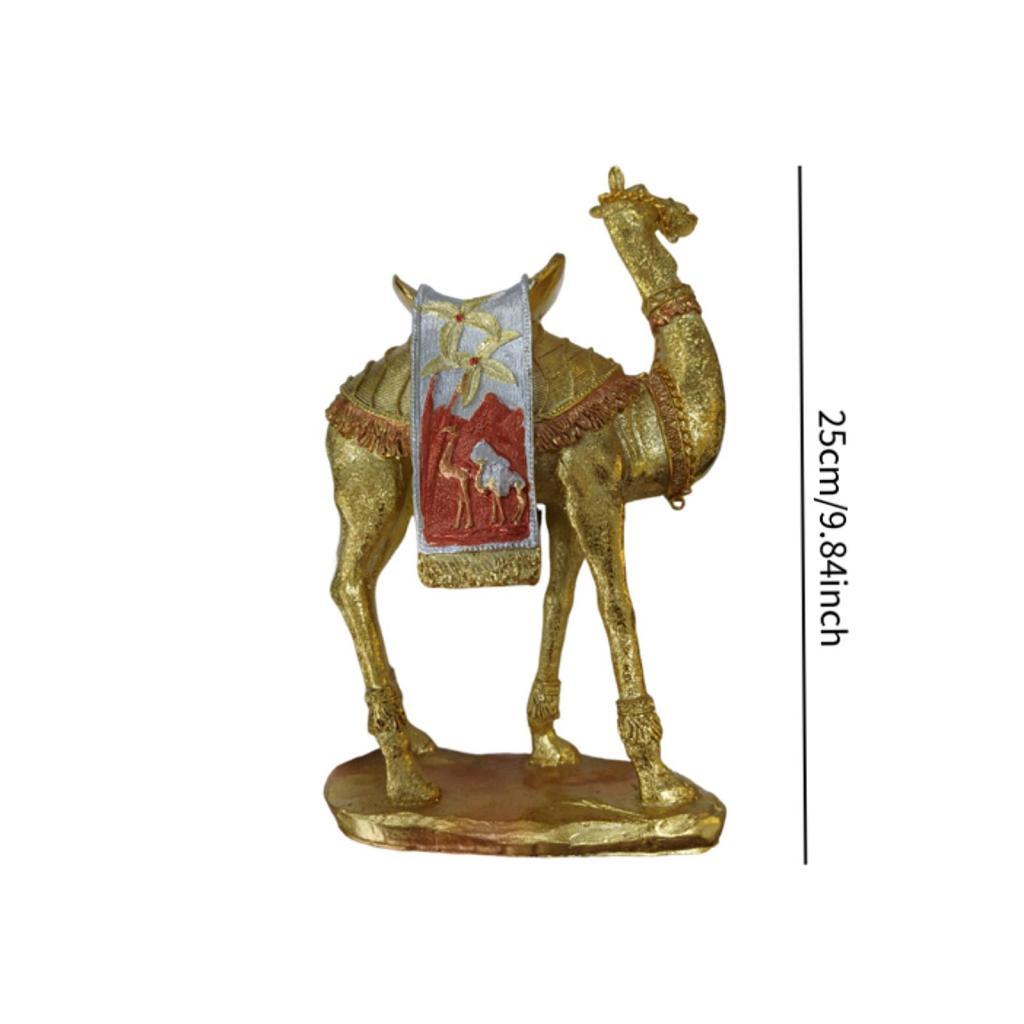 Camel Figurine Animal Statue Camel Sculpture Tabletop Ornament for Living Room Centerpiece Bedroom Bookshelf Home Decoration