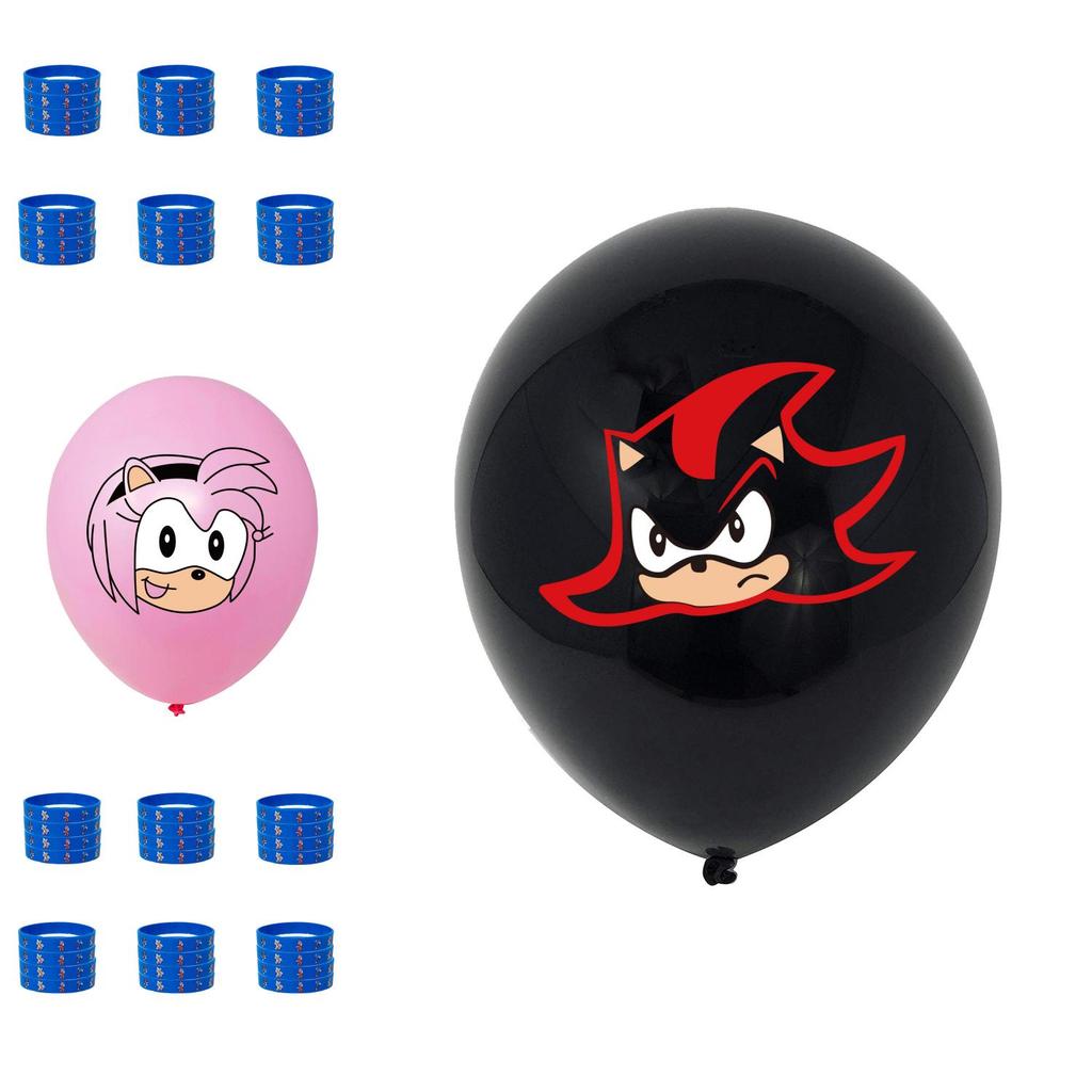 Sonic Birthday Party Decorations Set With Vibrant Banners Cake Toppers And Balloons