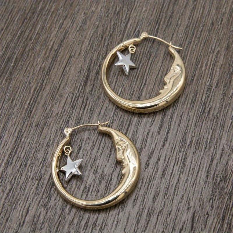 

1 Pair Star Moon Minimalist Style Earrings Women s Daily