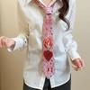 Cherry Neck Tie Heart Shirt Neckties Casual Y2K Neckties  Students