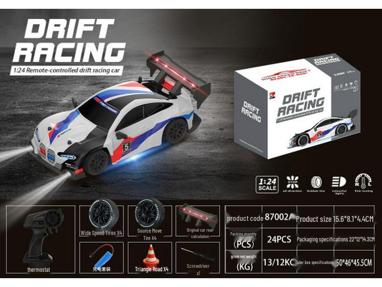 Four-Wheel Drive High-Speed Drift RC Car, Drop-Resistant, 2.4G Remote Controlled, Speed Control Toy.