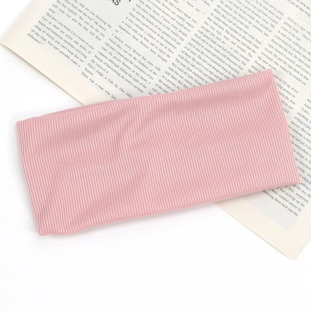 Women Solid Color Headband Yoga Knitting Elastic Hair Bands Turban Makeup Hair Hoop Vintage Fashion Hair Band Accessories