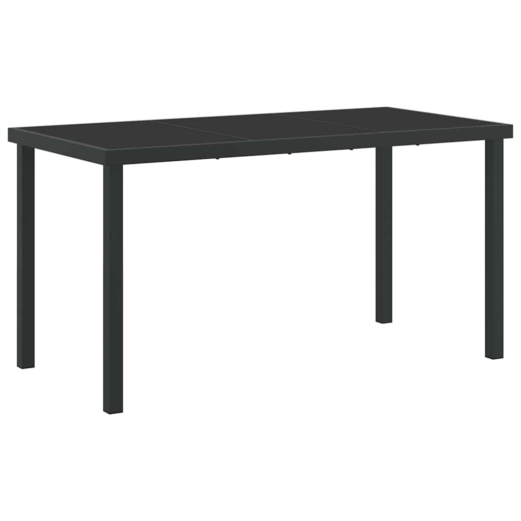 Garden Dining Set with Cushions 5 pcs Black Poly Rattan