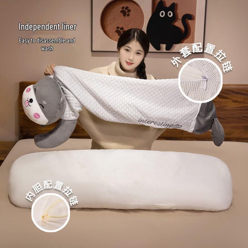 Cartoon Animal Velvet Body Pillow - Plush, Washable and Perfect for Summer, Backrest, or Leg Support