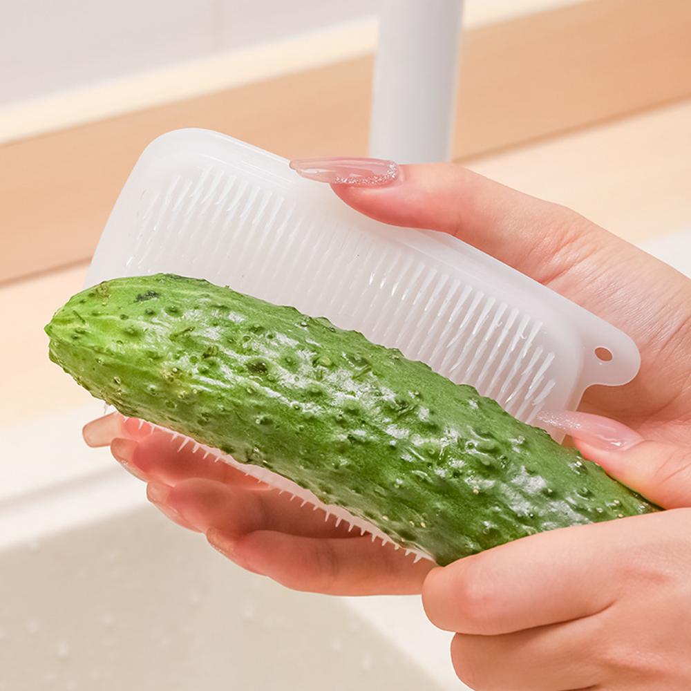 Silicone Vegetable Cleaning Brush Scrubber for Food Potato Scrubber Veggie Brush Vegetable Scrubber Cleaning Accessories
