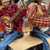 Halloween Skeleton Ornament Animated Country Skeleton Musician Band Banjo Player Statue Farmhouse Style Haunted House Decor