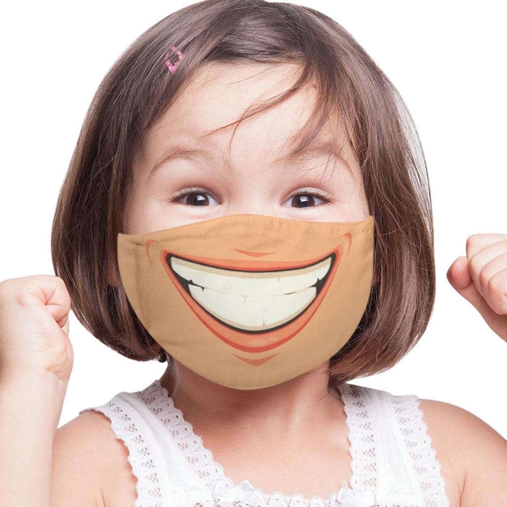 Kindermasker met 3D grappige gezichtsuitdrukking