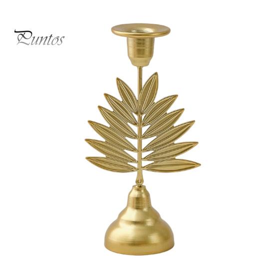 Classic Retro Candle Decor Vintage Metal Holder, Romantic Candlestick Dinner Table Centerpiece, Rustic Pillar Holder Aged Texture for Wedding