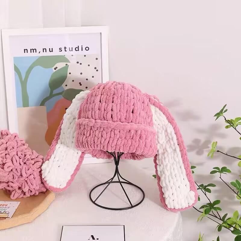 Căciulă pulover nouă cu ciucure pentru adulți, căciulă lână tricotată manual, mască de față personalizată, căciulă dintr-o bucată