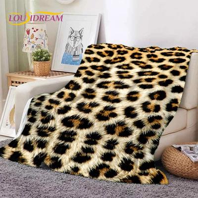 D Colorful Animal Print Soft Flannel Throw Blanket for Home Bed Picnic Comfortable Lightweight Warm Cozy