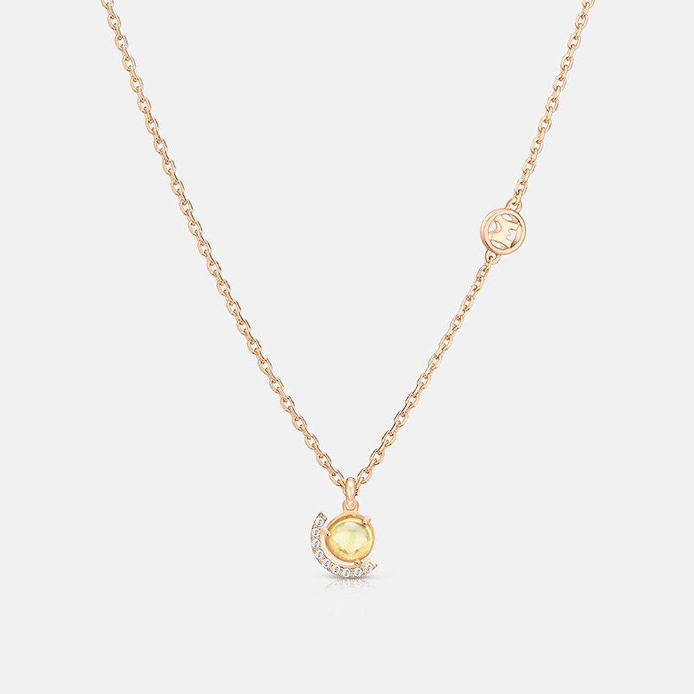 [Birthstone] Corte Silver Rose Necklace A211Sn1111Rpy 42Cm