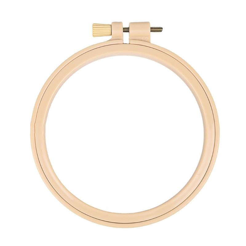 10Pcs Adjustable Embroidery Hoop Set Round Plastic Stitching Sewing Needlework Fabric Craft Project