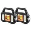 Solar Rechargeable Flashlight  Zoomable Waterproof  COB LED Torch Brightly Light Portable Powerful Lantern  for Camping