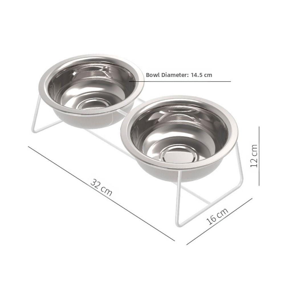 Durable Anti Slip Dog Food Bowl 9°Tilted Angle Large Caliber Elevated Cat Bowl Detachable Double Bowl Pet Bowl Pet Supplies