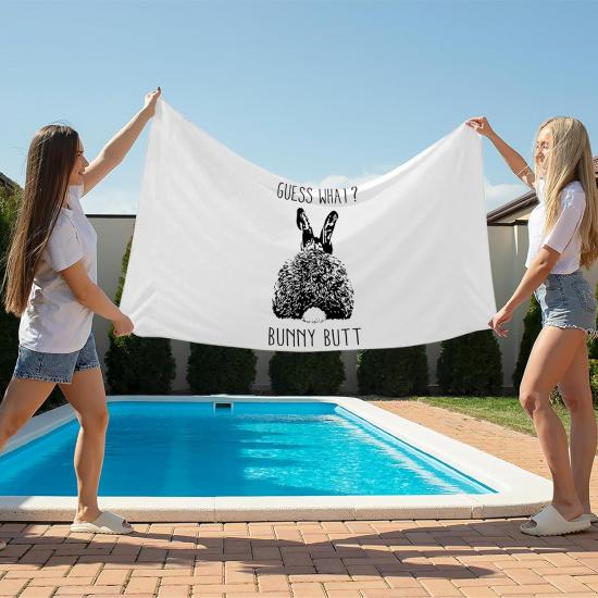 Bunny Beach Towel, Bunny Gifts Pool Towels, Funny BunnySand Towel Large Bath Towels Gifts for Girls Women, BunnyGift for Girls Women, Rabbit Gift,