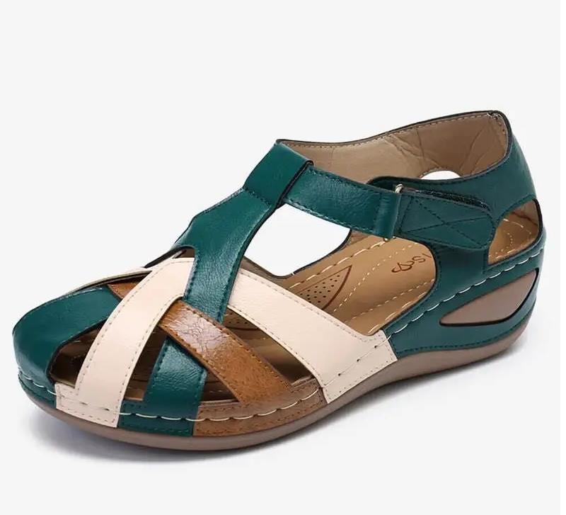 Модные женские сандалии Летние женские туфли с открытым носком Плоские сандалии — фото 7