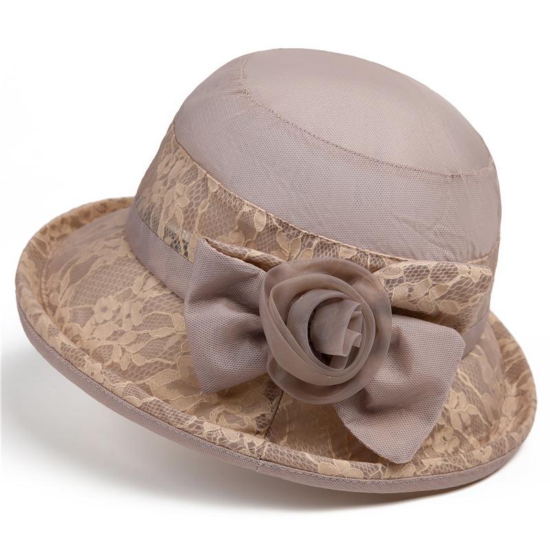 

Women s Summer Bucket Hat Thin Face-Shading Hat for Sun Protection Fashionable Outdoor Wear With Flower Sunhat 56-58cm