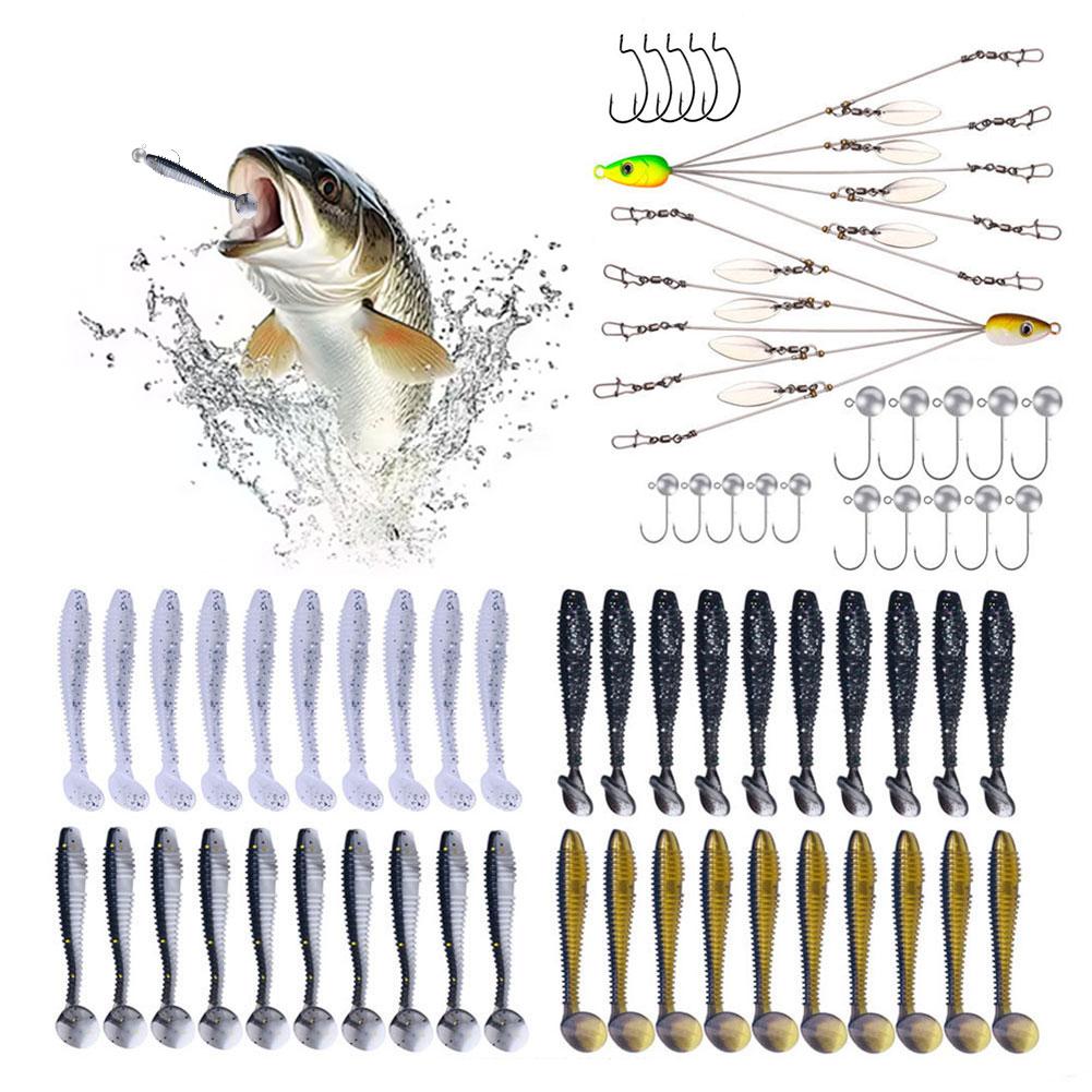 Alabama Fishing Kit with T-tail Soft Bait Jig Head Hooks Alabama Group Carp Fishing Tool Set China Mainland