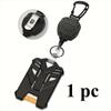 1 Keychain Badge Scroll, Hanging Rope with ID Card Clip, Buckle and Keychain, Suitable for Outdoor Use and Safety