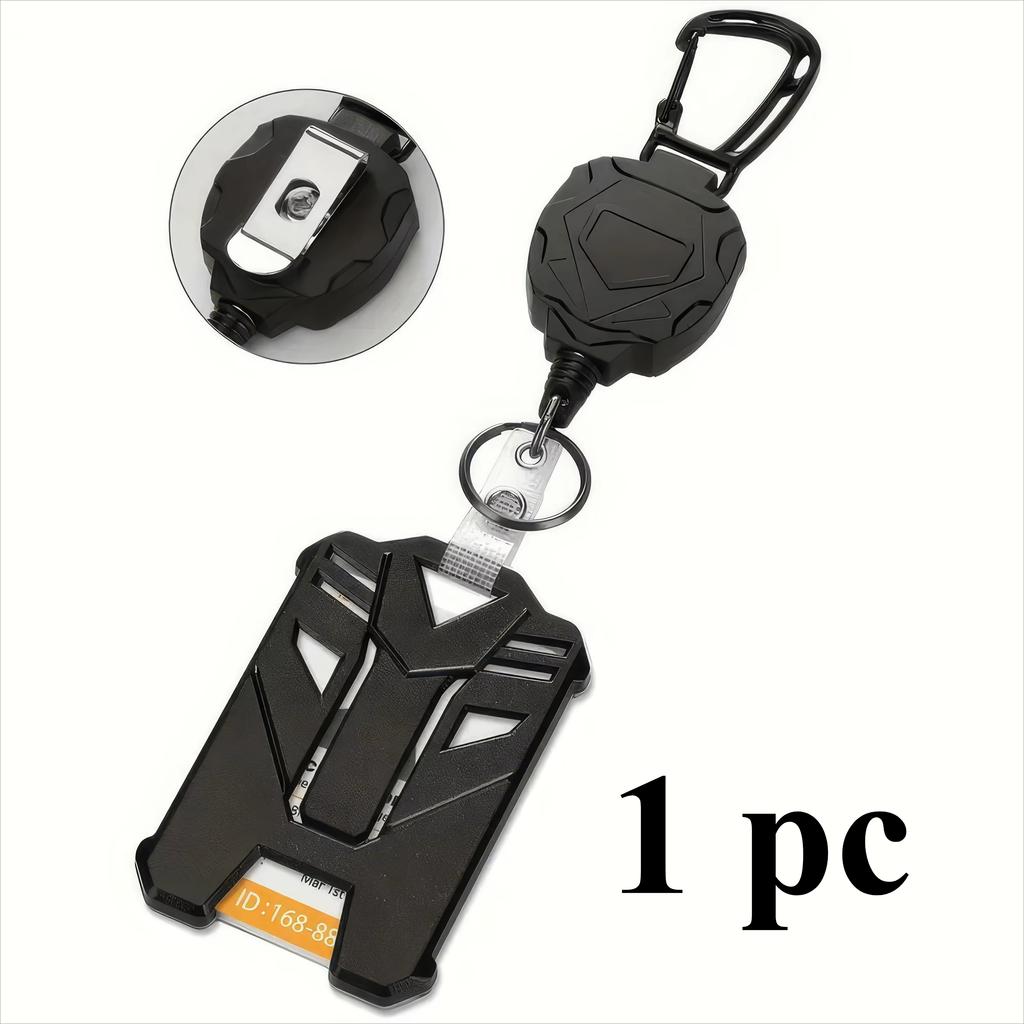 1 Keychain Badge Scroll, Hanging Rope with ID Card Clip, Buckle and Keychain, Suitable for Outdoor Use and Safety