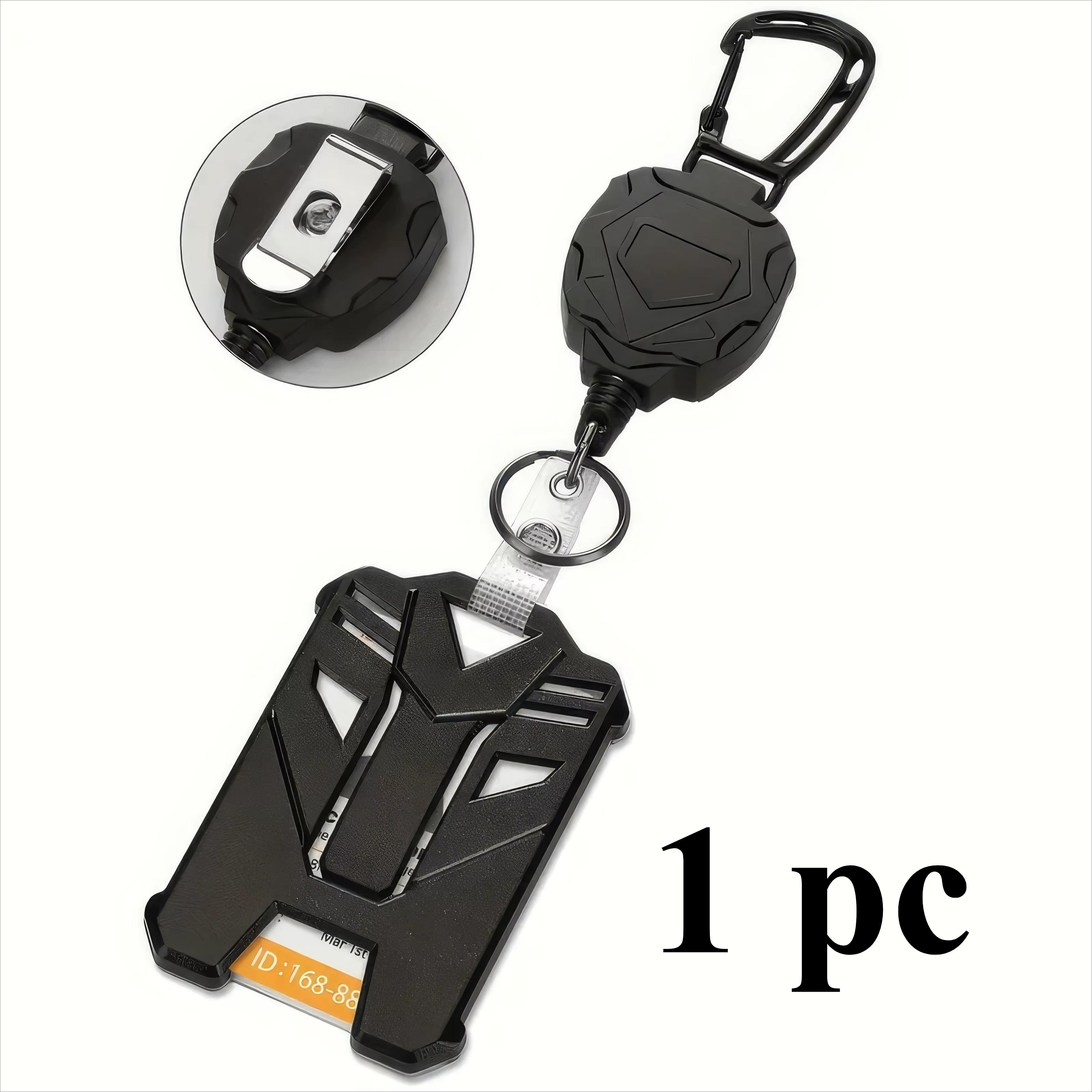 

1 Keychain Badge Scroll, Hanging Rope with ID Card Clip, Buckle and Keychain, Suitable for Outdoor Use and Safety