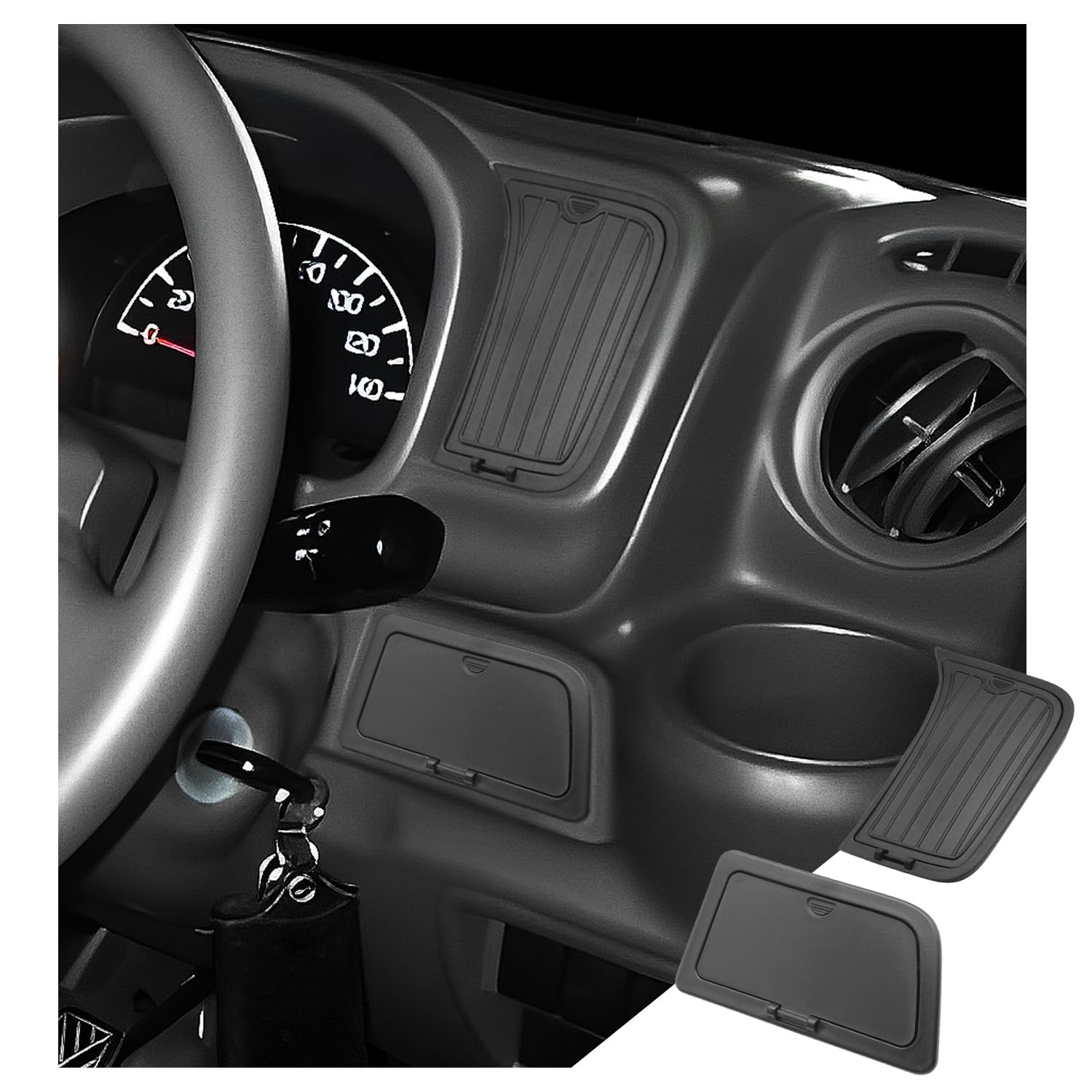 

HUAHAO Hidden Storage Box, Gap Storage for Center Console, Organizer for Small Items, Easy Maintenance and Installation, Car Accessory чёрный