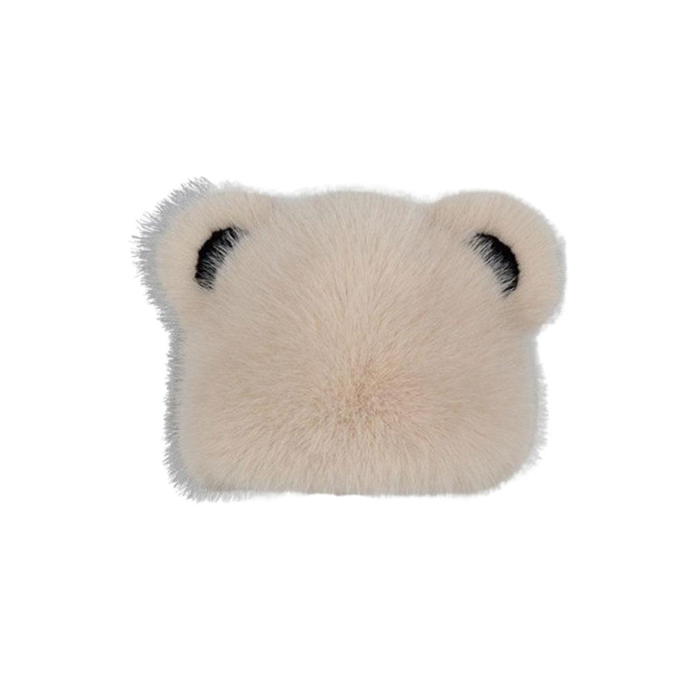 Fashion Bear Ear Fur Cap For Women Fur Hat Autumn and Winter Fur Hats Mongolian Hat Brimless Plush Fluffy Skiing Riding Warm Cap