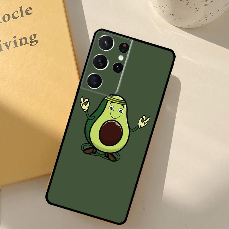 

Avocado Yoga Phone Case For Samsung Galaxy S25 Ultra S20 S21 S22 S23 S24 Plus S9 S10 S25 FE Cover Shell Galaxy S24