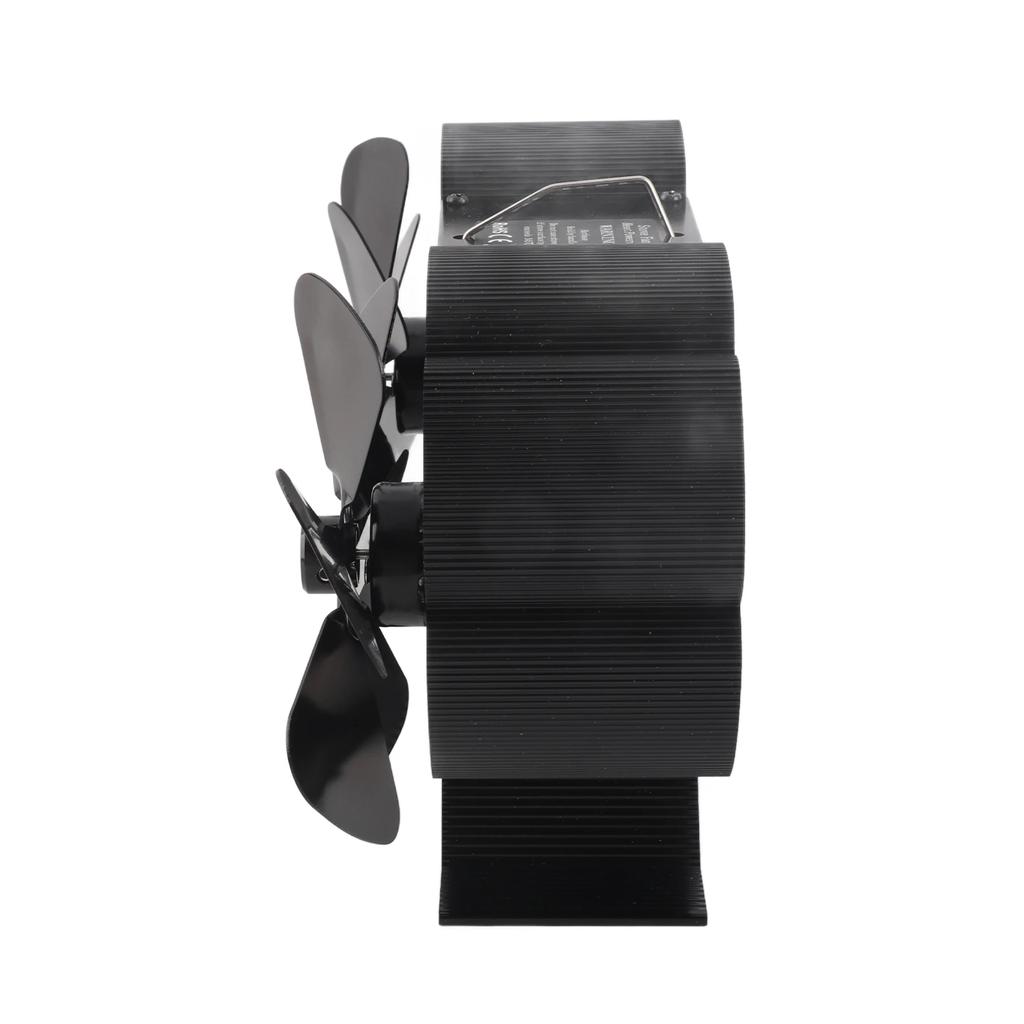 Fireplace Fan Quiet Operating 180-220CFM 1400rpm Aluminum Alloy 6 Blade Heat Powered Wood Stove Fan