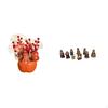 Artificial Bonsai Flower Bucket for Chinese Year And Christmas Nativity Scene Figurines Set
