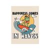 You're Definitely a Funny Poster with Retro Fungi from the '70s, Fancy Hippies, Ball, Dancing Frogs, Canvas, Painting, Wall Art Photography