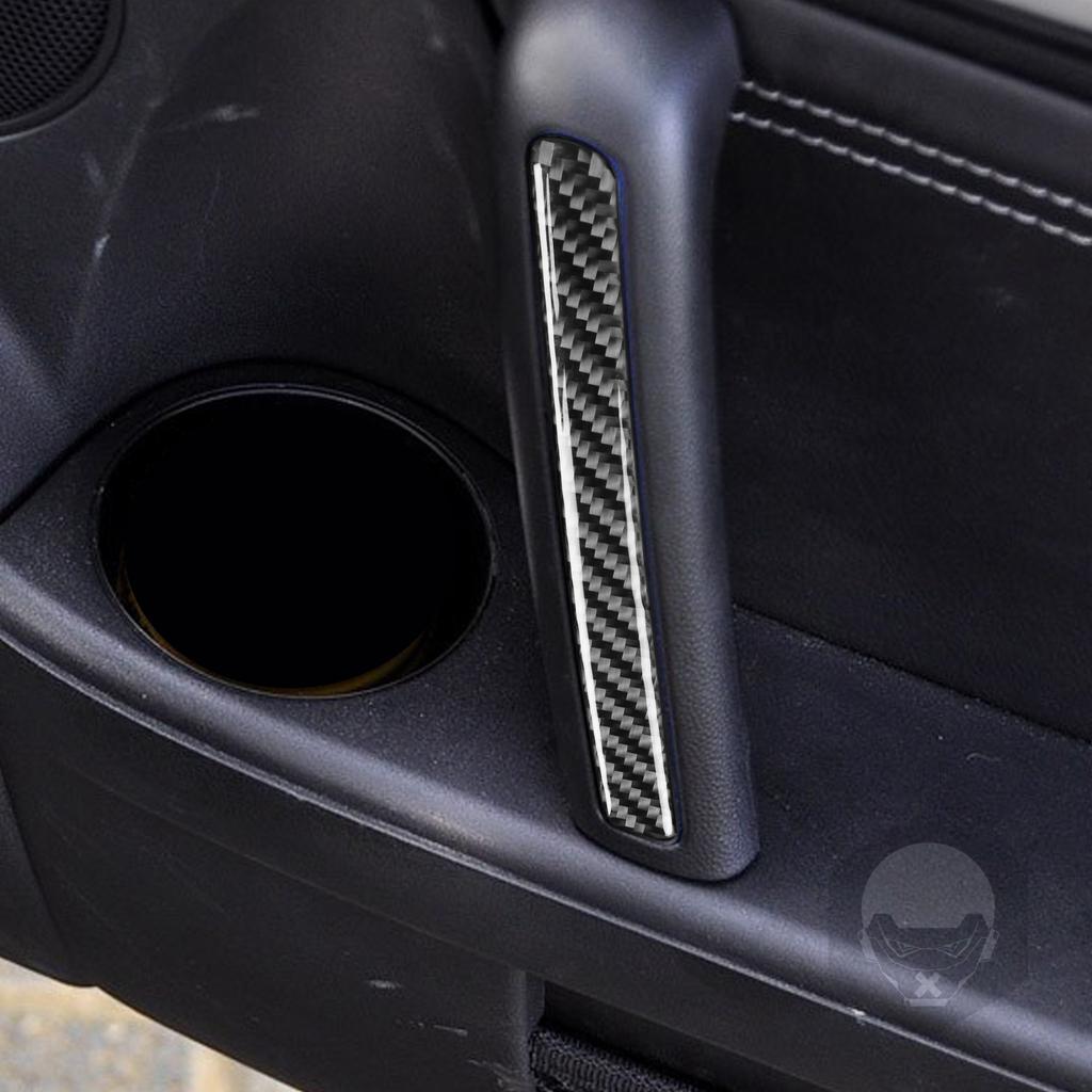 Carbon Fiber Door Pull Cover Sticker For Mazda MX-5 Miata 2009-2015 MX5 NC Roadster Door Grips Interior Trim Car Accessories