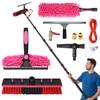 11PCS 2-in-1 Window Cleaner Tool Window Cleaning Squeegee Kit with Telescopic Pole Window Washing Window Squeegee for Home