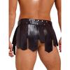 Women Fashion Punk Belt with Adjustable Rivets Fringe Irregular Tassel Skirt Waistband for Halloween Clubwear Rave Party