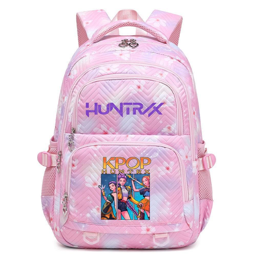 Kpop Demon Hunter Printed Backpack Female Student School Bag Large Capacity Lightweight Casual Backpack Trendy Fashion