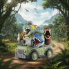 Animal Theme Inertia School Bus Dinosaur Theme Creative Car Model Kids Toy  Early Educational