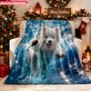 Blanket 1pc Happy Puppy Underwater Playing 2D-Printed Flannel Throw Blanket - Soft And Cozy Suitable for Use On The Sofa While Tra