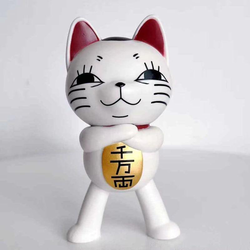 Dandadan Koshiore Baba Maneki Neko Turbo Granny Lucky Cat Action Figure - Anime Collectible Poseable Model Toy Gift