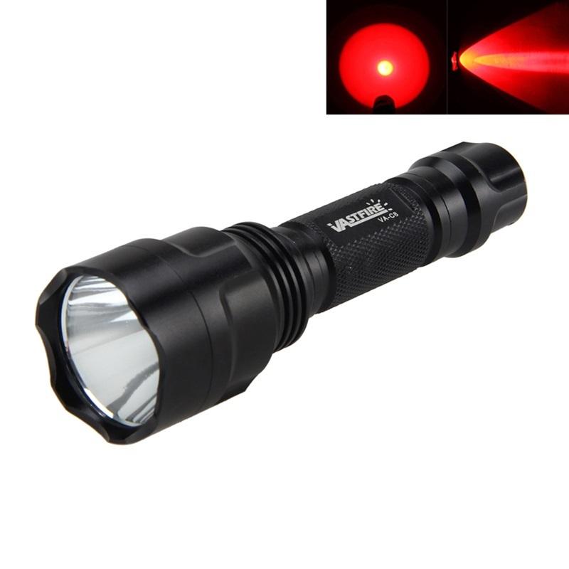 C8 LED Flashlight White/Green/Red Tactical Hunting Rifle Lantern+Pressure Switch+Rail Scope Mount+18650+USB Charger