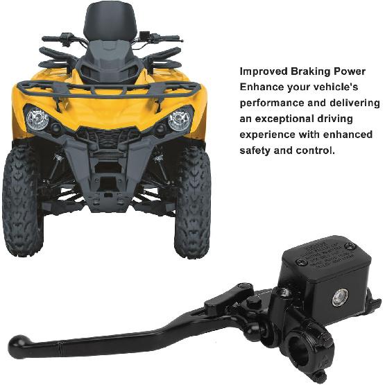 Front Brake Master Cylinder, Left Powerful Performance Master Brake Cylinder Pump Compatible with Various Including Can Am Outlander Renegade 450 500