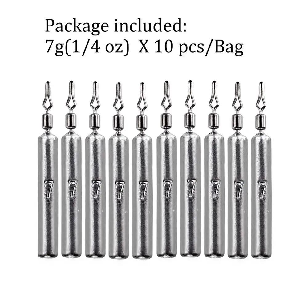 NEW 10pcs Fishing Sinker 3.5g 5g 7g 10g 14g 20g Drop Shot Weight Sinkers Fishing Tackle Accessories
