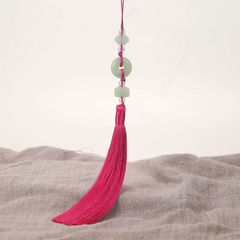 2Pcs Imitation Chinese Knot Tassels DIY Curtain Clothes Bag Craft Supplies Classical Style Tassel Pendant 13cm Beaded Fringe