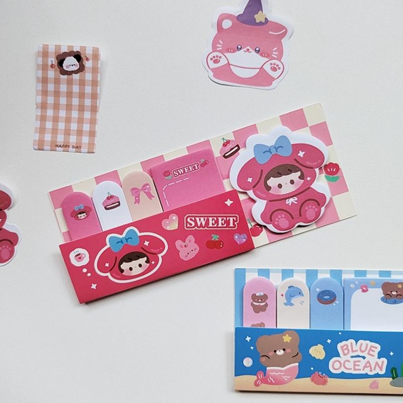Office  School Supplies Cute Cartoon Animal Sticky Notes N Times Message Forgettable Memo Pad Kawaii Stationery Gift Notebooks