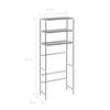 Washing Machine Shelf 3 Shelves Silver 69 x 28 x 169 cm
