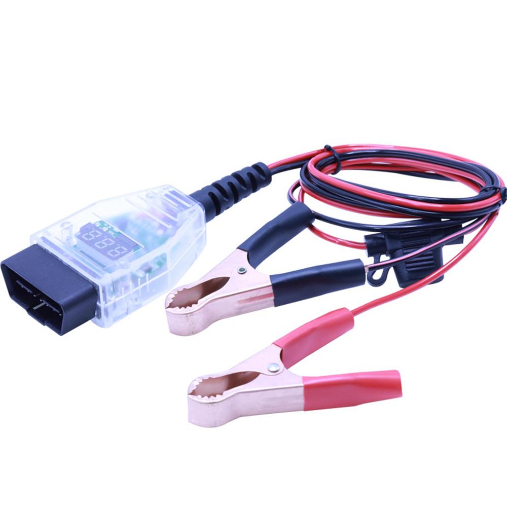 OBD2 Automotive Battery Replacement Tool ECU Memory Saver Cable Digital Display