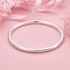 925 Sterling Silver 4mm Circle Bangle Fashion Jewelry