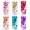 24pcs Shatterproof Painted Christmas Balls Pendant Christmas Tree Pendants  Holiday Party Ornament